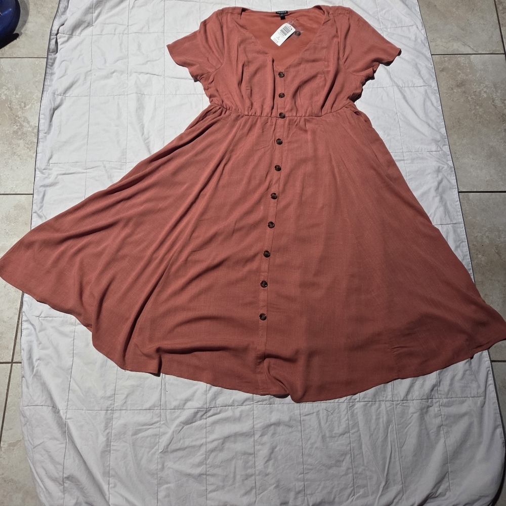Torrid Warm Rust Long Dress